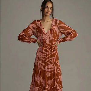 Marais Printed Chiffon Maxi Dress
